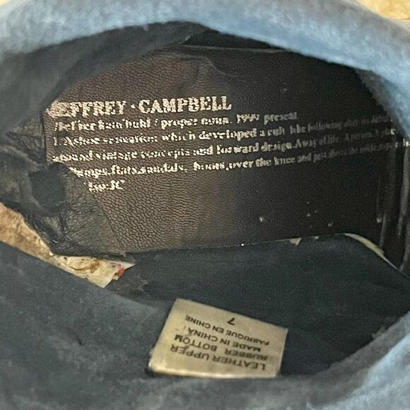 Jeffrey Campbell Like New Leather Suede Slouchy Ankle Slip On Heel Western Boots - Picture 13 of 13